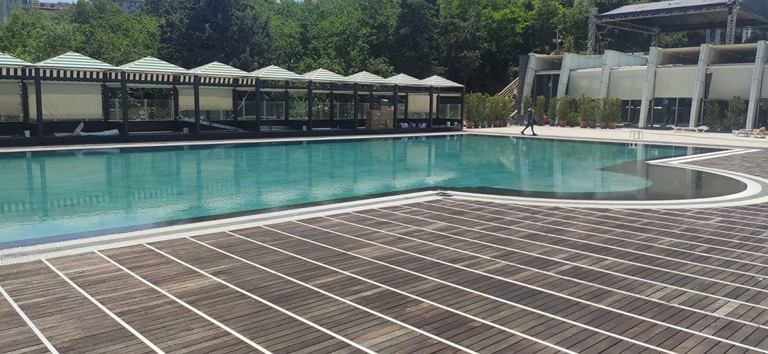 Clubsporium Akatlar Giriş Lobby Karşılama ve Açık Havuz Yapım İşi